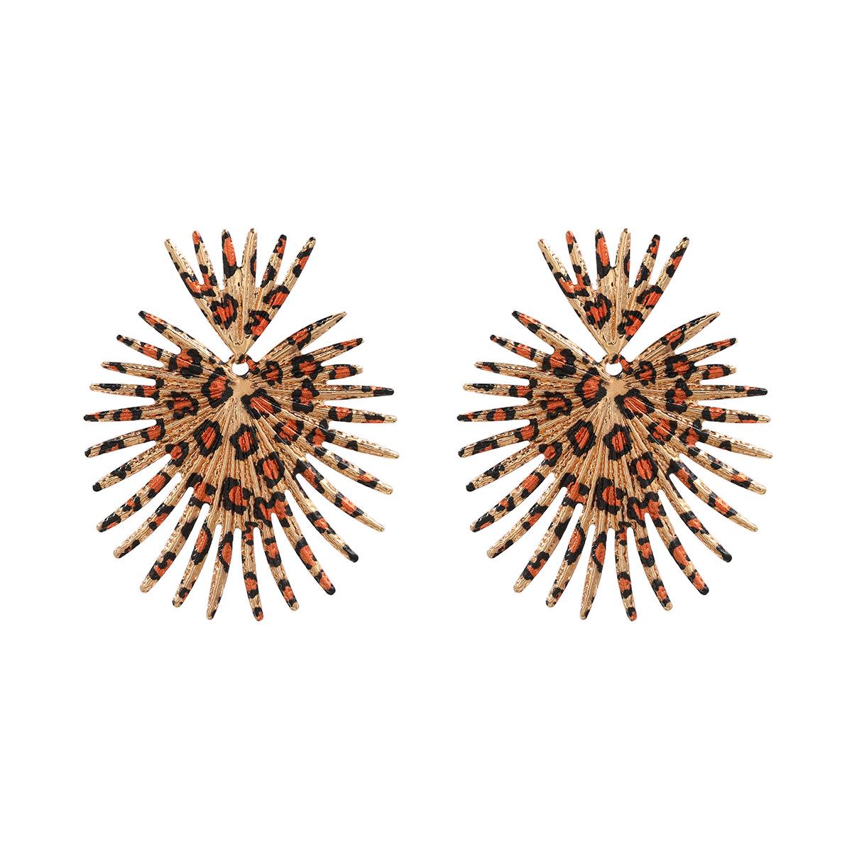 

Европейские серьги из сплава с леопардовым принтом в стиле Богемия для женщин цветной печати леопарда