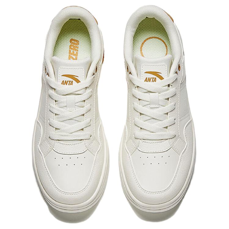 New Anta Broken Bamboo Anti Slip Wear Resistant Low Top Skateboard Shoes Women's White 122518012-1