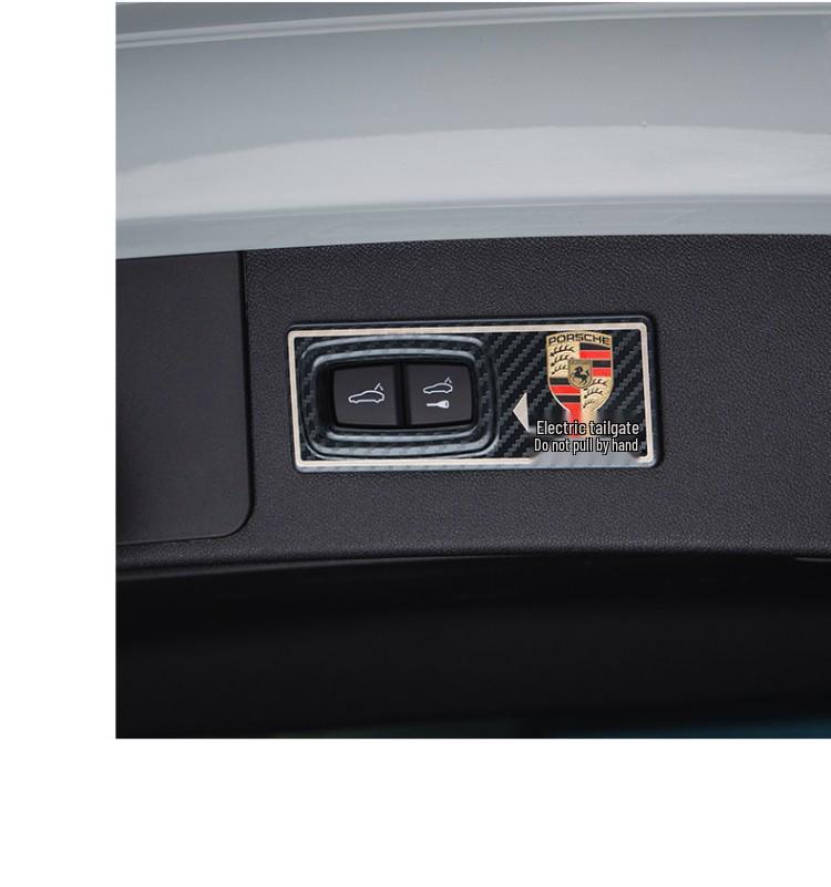 Porsche Elektrische Heckklappe Warnaufkleber