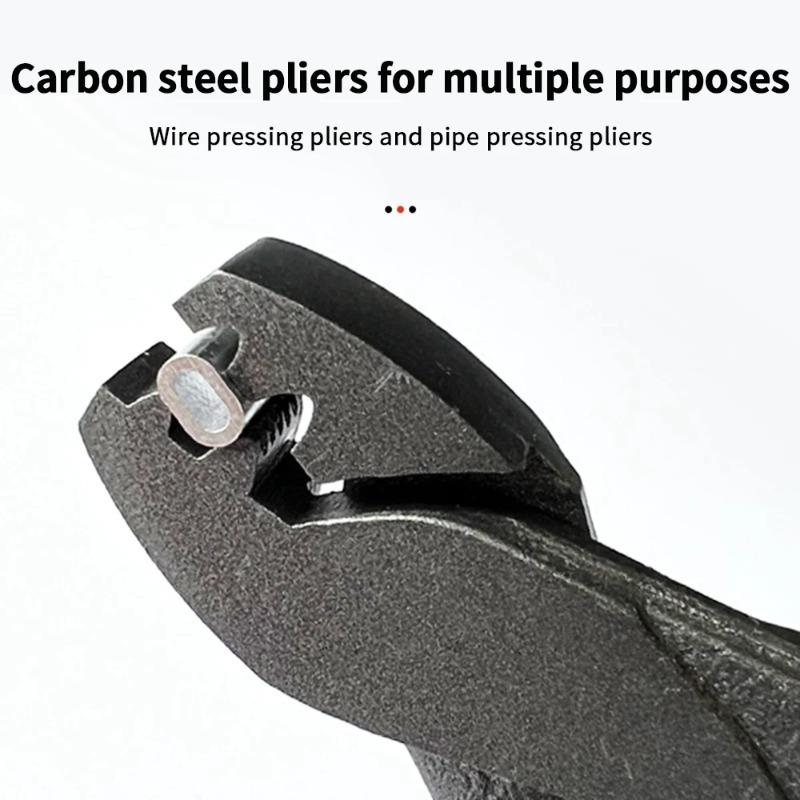 Fishing Crimping Pliers with Single/Double Copper Crimp Sleeves Fishing Line Pipe Crimp Connector Tackle Tools for Pesca Accessories