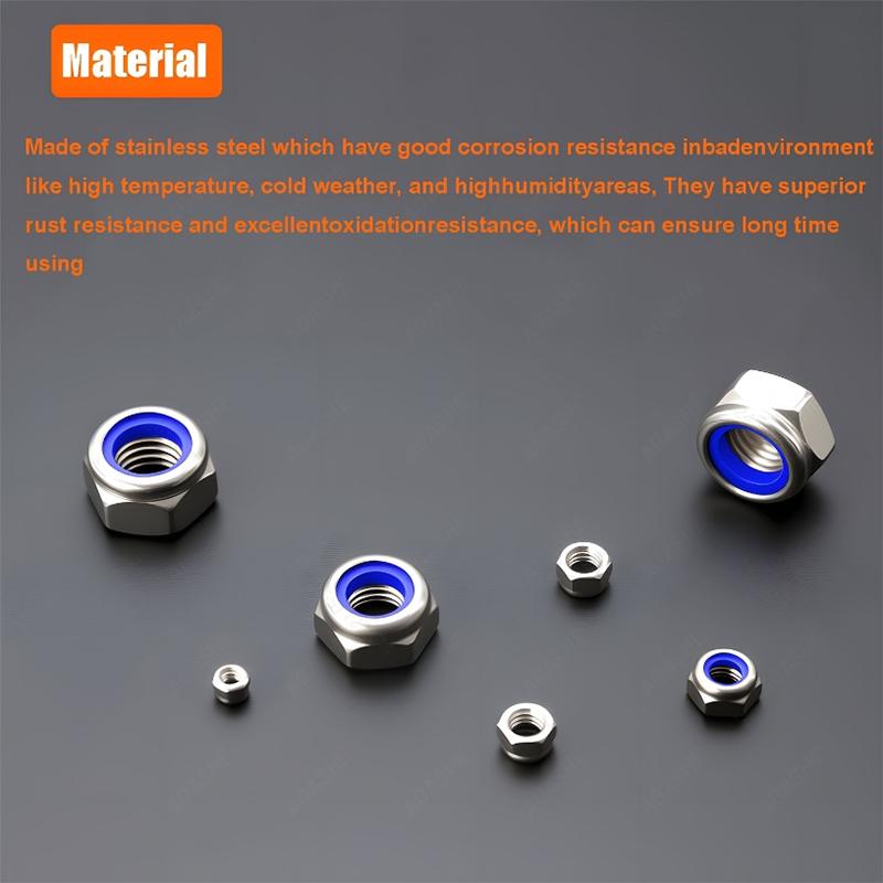 230pcs Steel Locknut Kit: Metric Nylon Insert Locknuts (M3-M12), Fully Threaded, for Bolts In Various Environments.