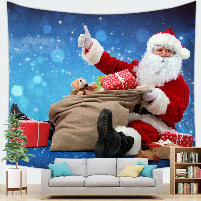 Home Decor Veselé Vánoce Santa Claus Dekorace Tapiserie Santa Claus Vánoční Party Tapiserie Tapiserie Tapiserie pozadí Látka