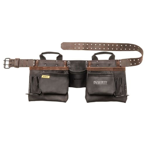 DeWalt Tool Belt, Apron with 11 Pockets, 2 Handles, Leather (DWST550112)