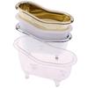 Mini Makeup Bathtub Soap Jewelry Storage Box Nail Casket Holder Organizer