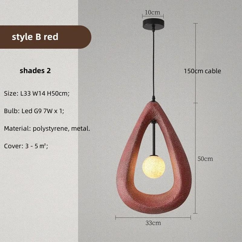 Modern LED Wabi Sabi Pendant Lights Hanging Lighting Minimalism Suspend Living Room Bedroom Home Indoor Decor Lamps Fixtures