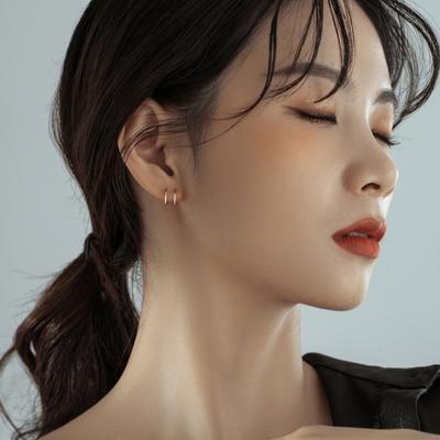 Cold Wind Small Earrings Trendy Style Fashion Student Trend Simple Personality U-Shaped Double-Layer Line Stud Earrings Female