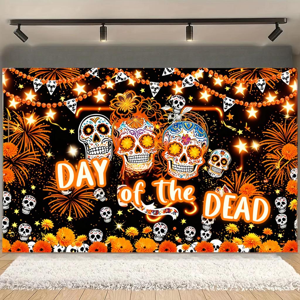 Mexican Katrinas Decoration Day Of The Dead Banner Mexican Dia DE Los Muertos Background Mexico Party Decor Support Customized