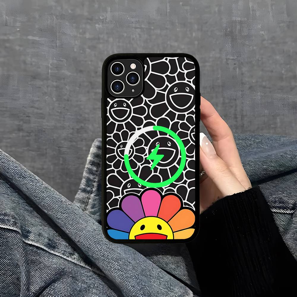 Japonský Artisti M-murakami T-takash Art Barevný Magnetický Kryt Pro iPhone 17 16 14 13 15 Pro Max Bezdrátové Nabíjení Kryt Telefonu
