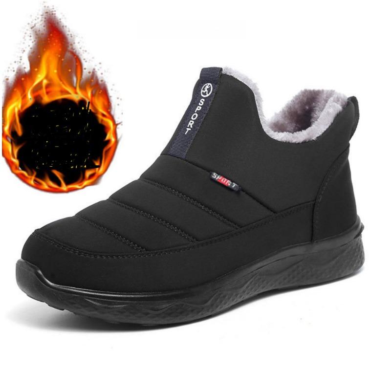 Fashion Women Cotton Shoes 2025New Fashion Waterproof Couple Snow Boots Women Warm Winter Comfortable Casual Ankle Boots Botas De Mujer