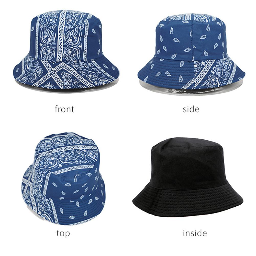 Unisex Baumwolle Bucket Hat Männer Frauen Doppelseitige Sonnenkappe Sommermode Fischerhüte