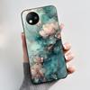 For ZTE Blade A35 Lite/A35 Core Jelly Soft Black Cover Romantic Scenery Pattern Coconut Tree Wildflower Sunflower Casing