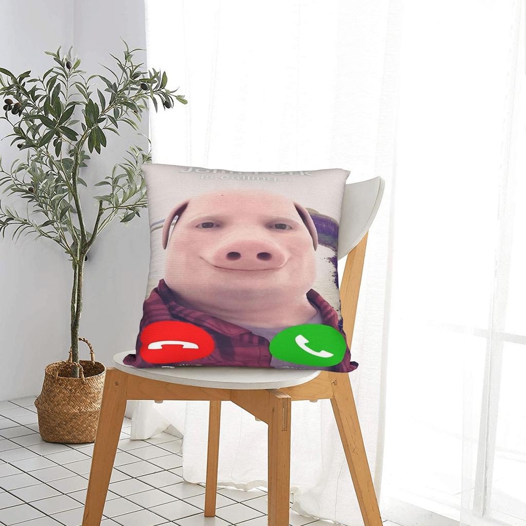John Pork Is Calling Pillow Case Design Pillow Cover Retro Trendy Pillowcases For Living Room Sofa