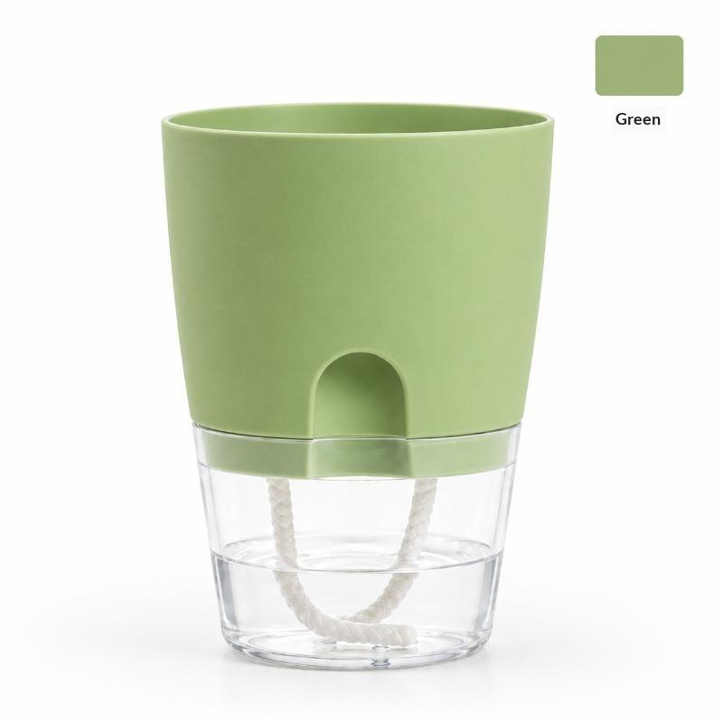 Hydroponic Self-Watering Transparent Flower Pot 1Pcs Lazy Plant Pot for Dorm Desktop Green Plant Decoration
