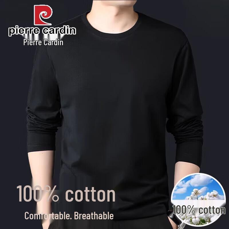 Pierre Cardin Men s Long-Sleeve Cotton T-Shirt 56