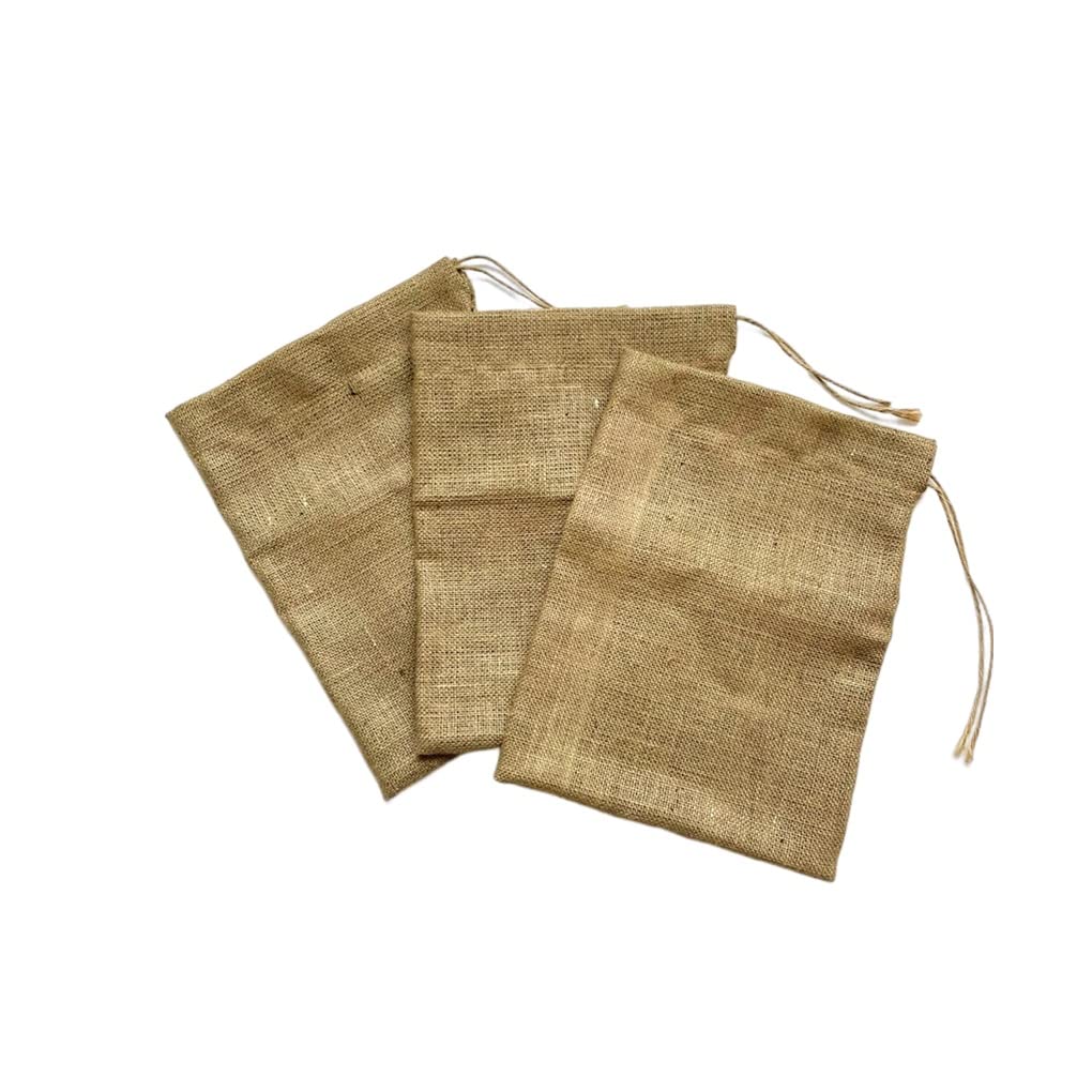 Hemp Drawstring Bags with Drawstring Set of Size 30cm x 40cm Closures, 3, L,