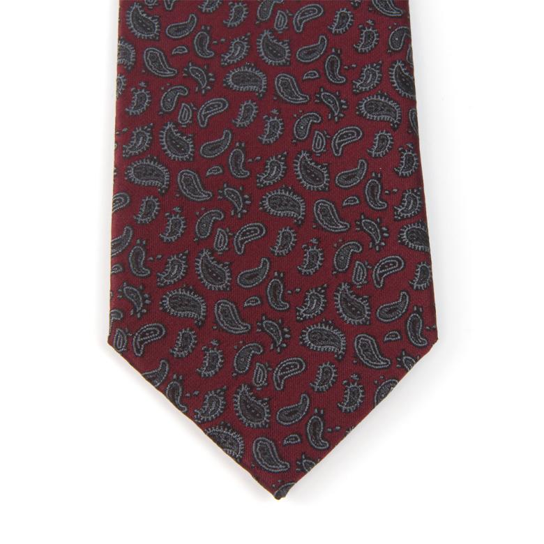 THE SHIRTS STUDIO Wine Small Paisley Manual Tie