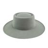 Solid-Color Vintage Wide-Brimmed Flat-Top Top Hat, Fashionable Jazz Wool Hat, Fall/Winter Felt Hat
