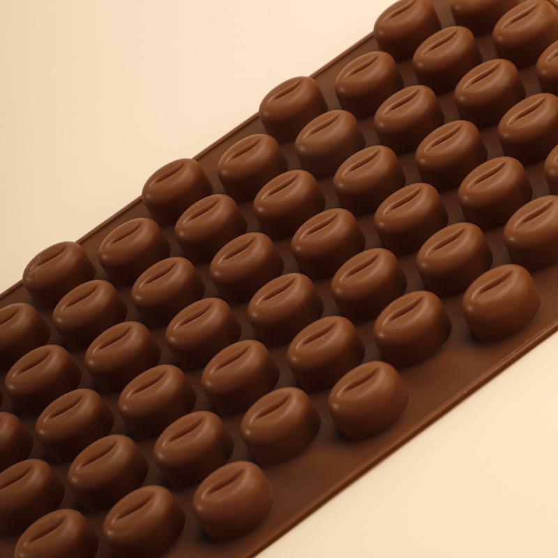 55 Pezzi Stampo Cioccolato Chicchi di Caffè Attrezzatura per Dolci Fai-da-te Facile da Sformare Stampo Creativo per Caramelle Fornitura per Dolci