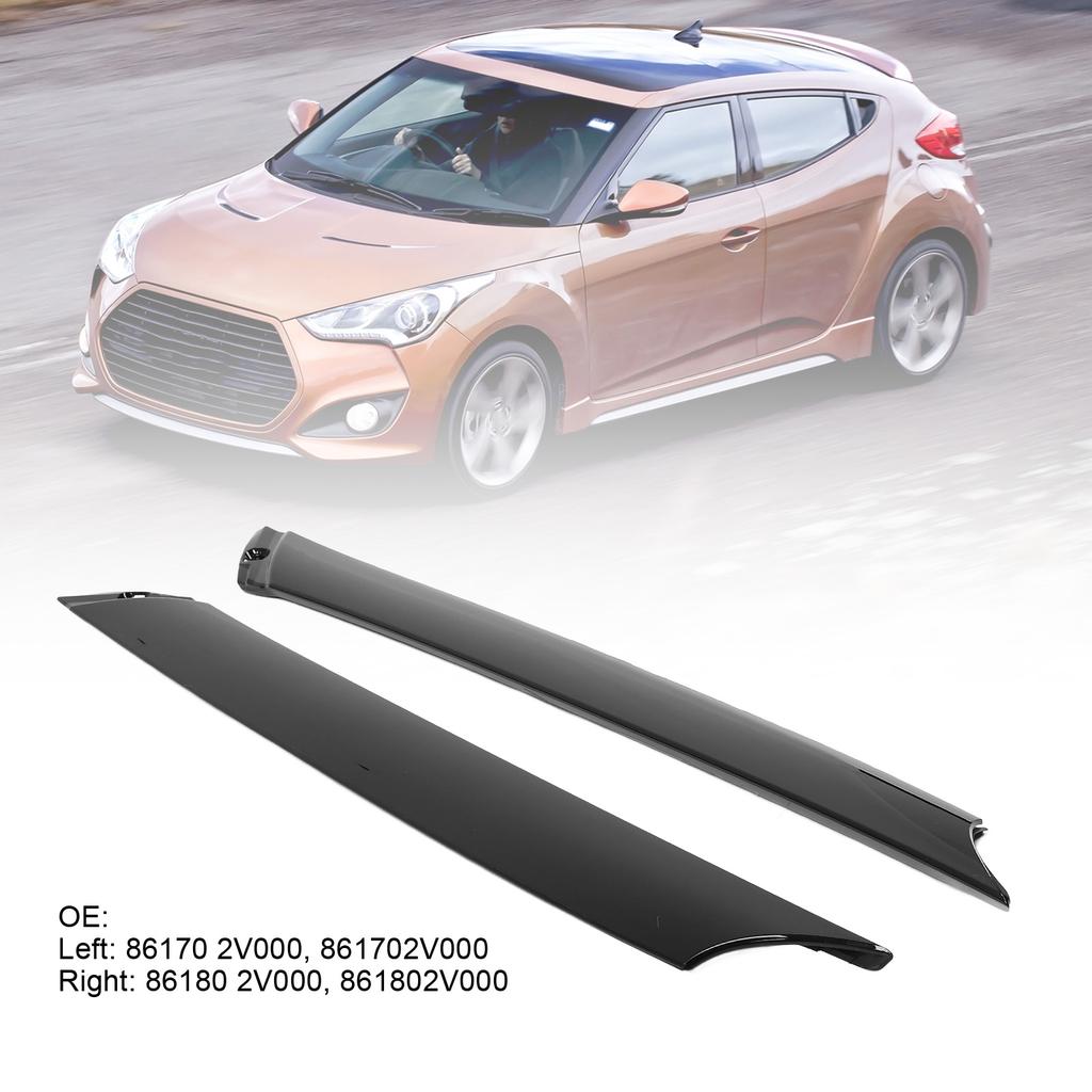 Windshield A Pillar Trim Exterior Molding 86180 2V000 Left Right Windshield A Pillar Trim Set for Veloster 2012 To 2017
