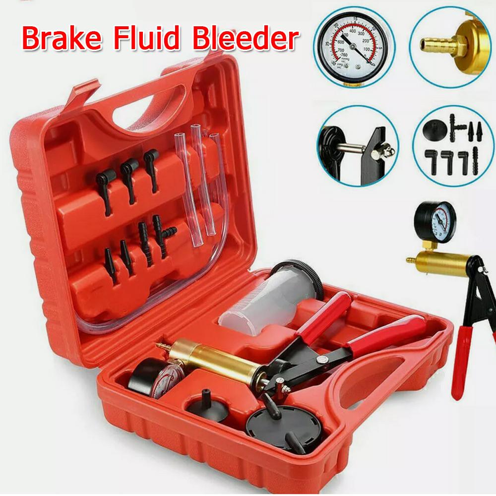 Vacuum Pump Car Brake Clutch Bleeder Tester Motorcycle Bleeding Hand Pump Tool with Case