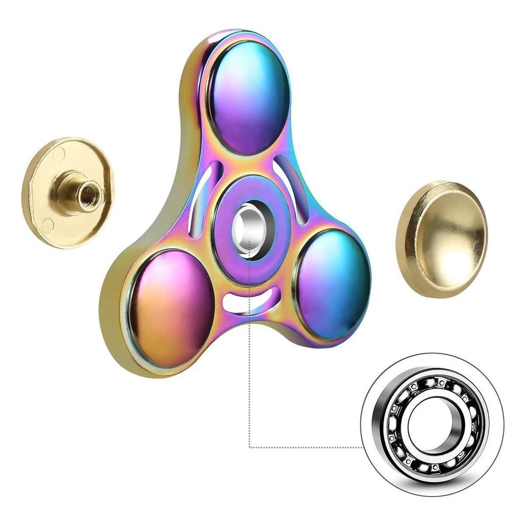 Lumturi Hand Finger Relieves Improves Suitable for Kids and Adults Rainbow Spinner, Spinner, Stress, Concentration, High-Speed Spinning, (S1 Color)