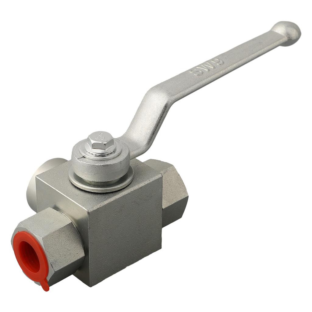 Manuální hydraulický 3cestný kulový ventil Konstrukce z uhlíkové oceli 500 barů MWP Gumové těsnění Typ T 1/4 až 3/4 pro olej a vodu