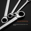 Bidirectional Double-Ended Ratchet Wrench Set: 8/10/12/13/17/19mm, Quick Plum Blossom Design, Auto Repair Hardware Tool.