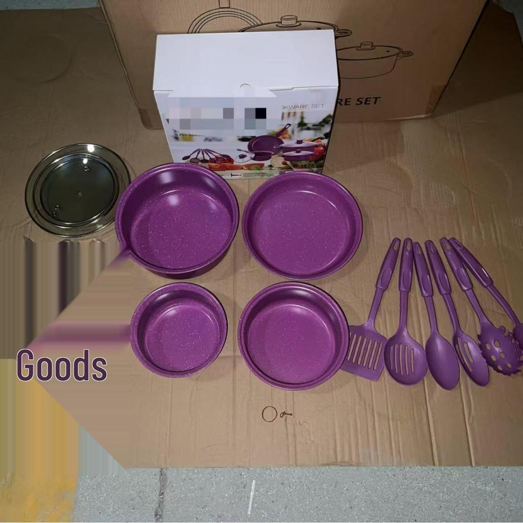 13-teiliges Antihaft-Kochgeschirrset: Pfannenwender, Suppentopf, Milchtopf, Bratpfanne, Maifan-Stein-Topf