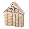 Christmas Countdown Storage Box 24 Day Wooden Advent Calendar Decorated Lighted Countdown to Christmas Calendar, Storage Drawer