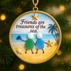 Friendship Sea Glass Decoration Handmade Acrylic Friendship Seaglass Art Hanging Ornament Home Office Holiday Party Decor