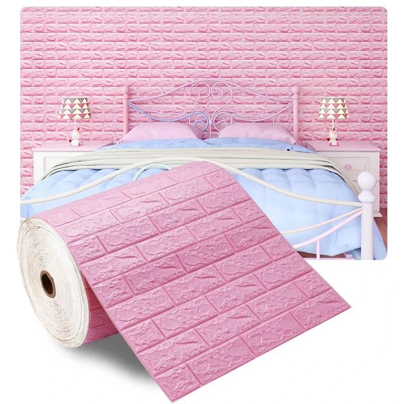 Lange 3D Ziegelwandaufkleber DIY Dekor Selbstklebende Wasserdichte Tapete für Kinderzimmer Schlafzimmer Küche Heimwanddekor