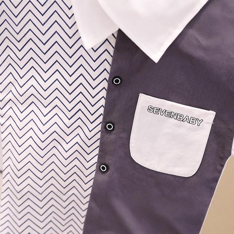 Boys Korean Striped Long Sleeve Shirt Thin Spring Autumn Baby Fashion Top Jacket