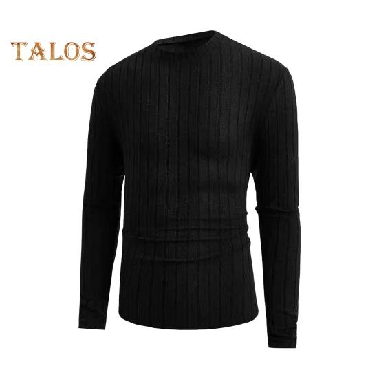 Men Sport Top Slim Fit Pure Color Round Neck Elastic Mid Length Long Sleeves Pullover Homewear Gym Running Basketball T-shirt