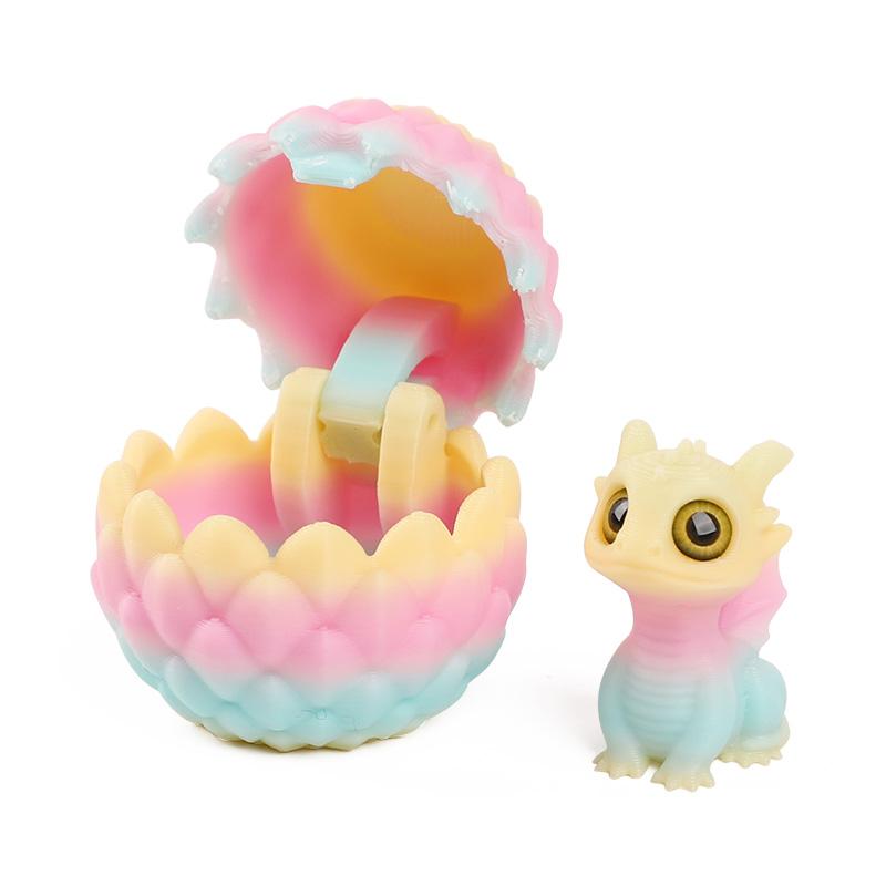 3D Printing Dragon Eggs with Mini Dragon Statue Ornaments for Kids Birthday Party Favors Goodie Pinata Filler Christmas Toy Gift