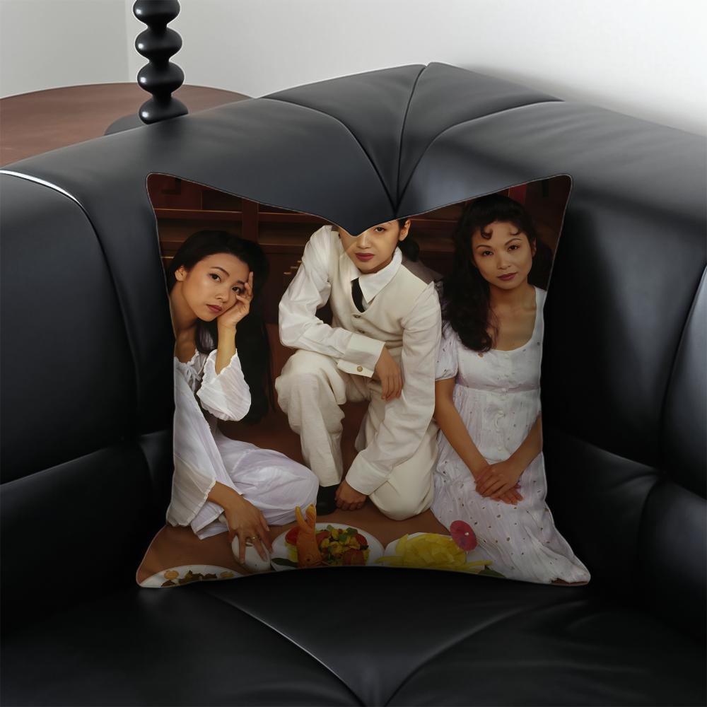 Classic And Nostalgic EEat Drink Man Womans Cushion Cover Pillow Case Antidustmite Invisible zipper silky plush cushion
