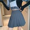 Sukně s vysokým pasem pro ženy Korejský styl Y2k Kawaii Černá minisukně Dámská sexy kostkovaná minisukně Letní dívčí školní uniforma
