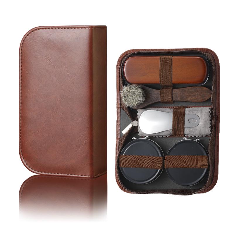 

Набор из 7 щеток из конского волоса для ухода за кожей - Черный и бесцветный полироль, инструменты для чистки и ухода