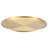 1PC Barbecue Plate Round Plate Fruit Vegetables Plate Gold Silver Color Stainless Steel
