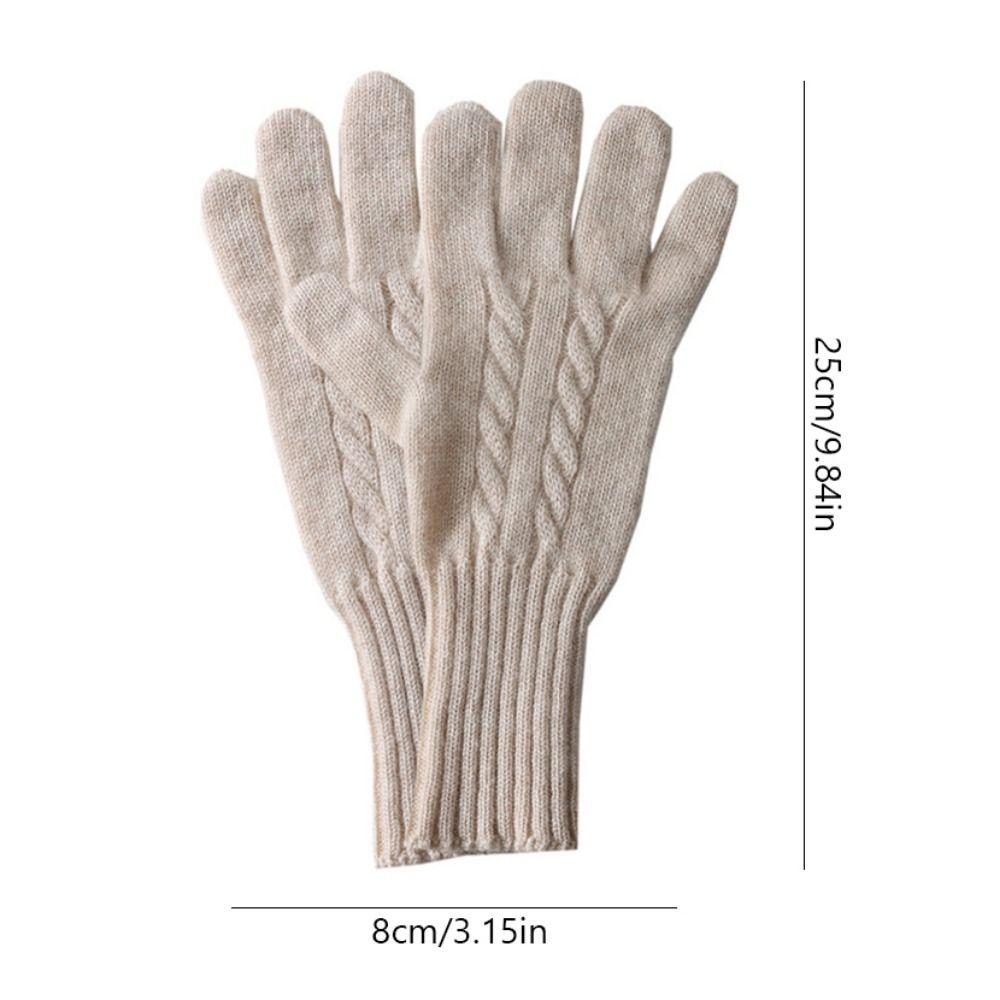 Cold Protection Cashmere Gloves Long Wrist Mittens Fashion Wool Knitted Gloves Skiing