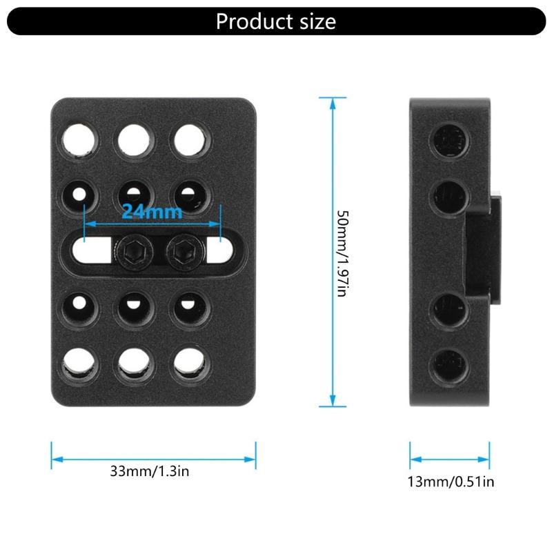 Hot Shoe Compatible Mini Expansion Plate Universal 1/4 Screw Hole Cheese Plate Metal Photography Mounting Base Plate