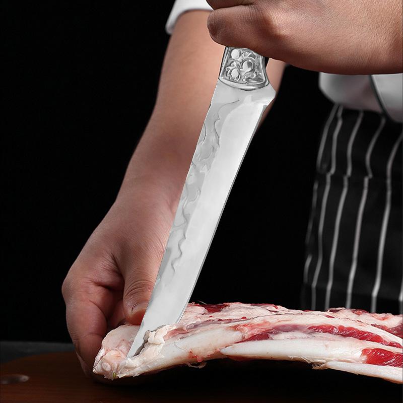 Stainless Steel Boning Knife Meat Cleaver Fruit Slicing Cutting Knife Hand-Forged Knife Butcher Knife Kitchen Accessories