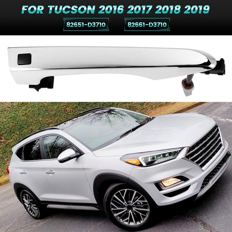 Chrome Exterior Front Door Smart Key Handle Fit For Hyundai Tucson 2016 2017 2018 2019-A99D