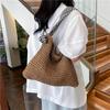 Holiday Style Straw Woven Bag: Large Capacity, Trendy Single Shoulder with Personalized Strap for Women