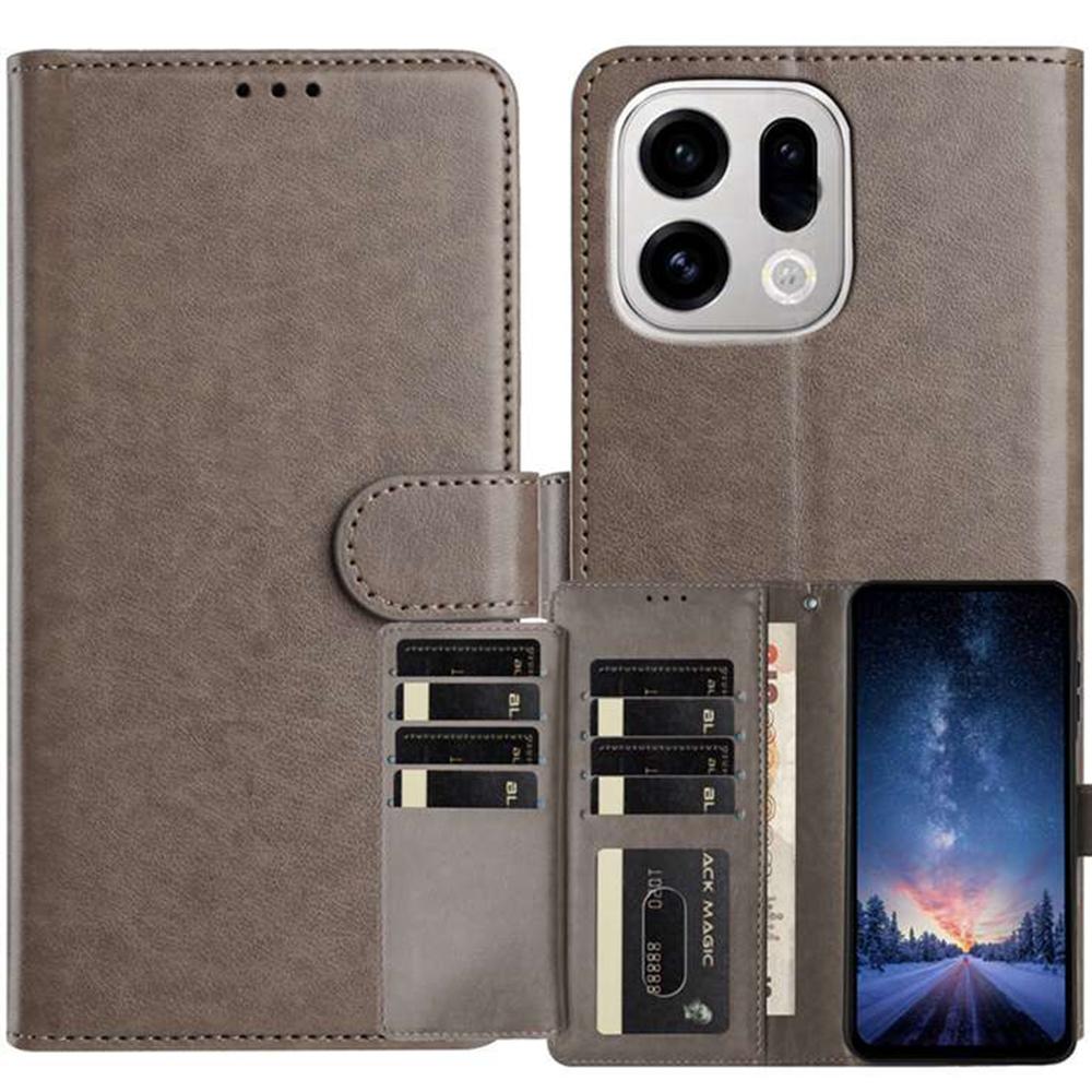 For Oppo Find X9 Pro 5G Wallet Phone Case Stand PU Leather Folio Flip Cover with 8 Card Slot