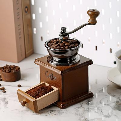 Vintage europeisk stil manuell kaffekvarn handgjutjärn Retro handgjorda kaffebönor Spice Burr Mill grinders Köksverktyg
