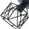 Industrial Ceiling Lamp Shade Fixture for Hallway Entrance Aisle Porch Square Diamond Iron Chandelier Pendant Light WY507
