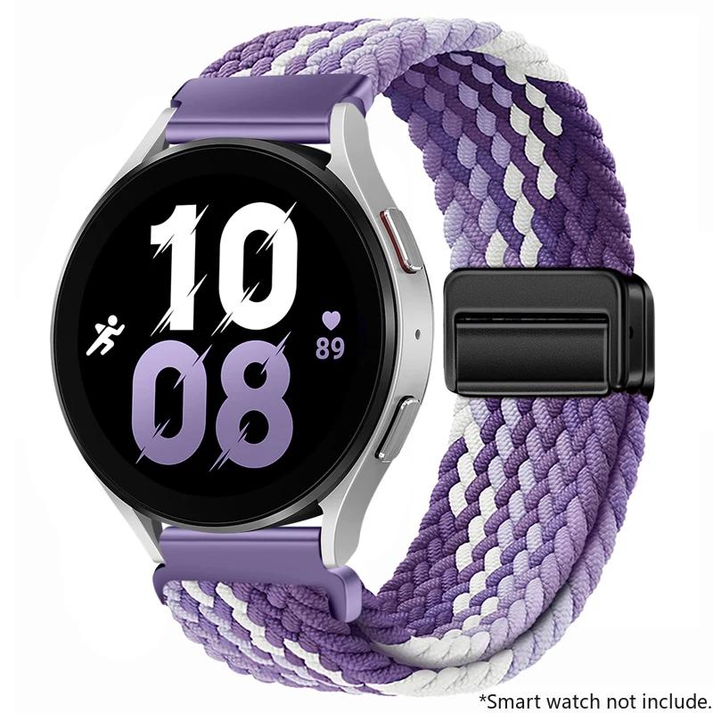 22mm 20mm Nylon Buckle Strap for Huawei Watch GT5 4 3 2 46mm/4Pro 3Pro Bracelet for Samsung Watch7/6/5/4/Classic Adjustable Belt