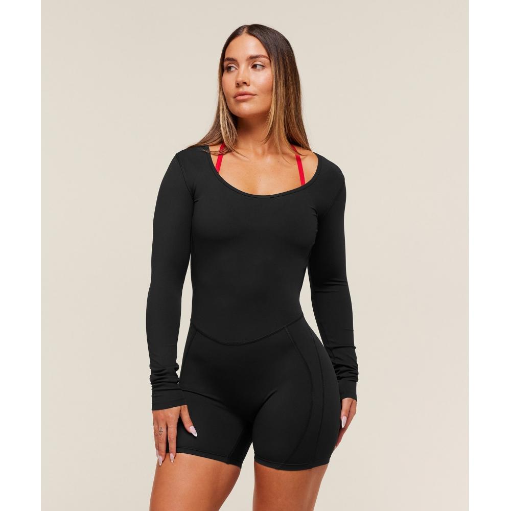 Gymshark LiftIng Dipped Waistband All In One Black B4b7d Bb2j