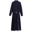 Fashion Style 2023 Autumn New Women's Clothing with Belt Midi Skirt Shirt Style Dress 2157232 401