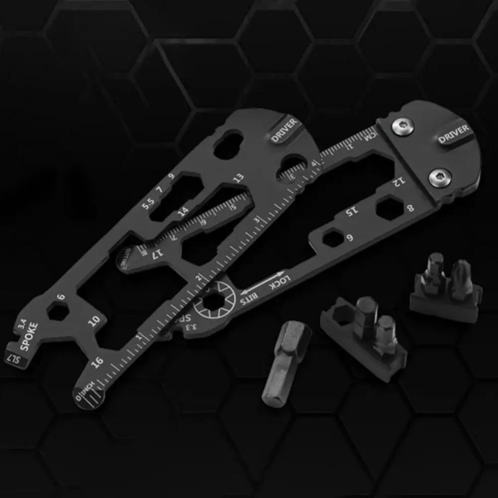16 v 1 přenosný šroubovák z nerezové oceli pravítko Multifunkční klíč na horskou cyklistiku MTB na opravu jízdních kol